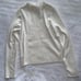 Commense White Long Sleeve Sweater with Unique Floral Collar Detail XL