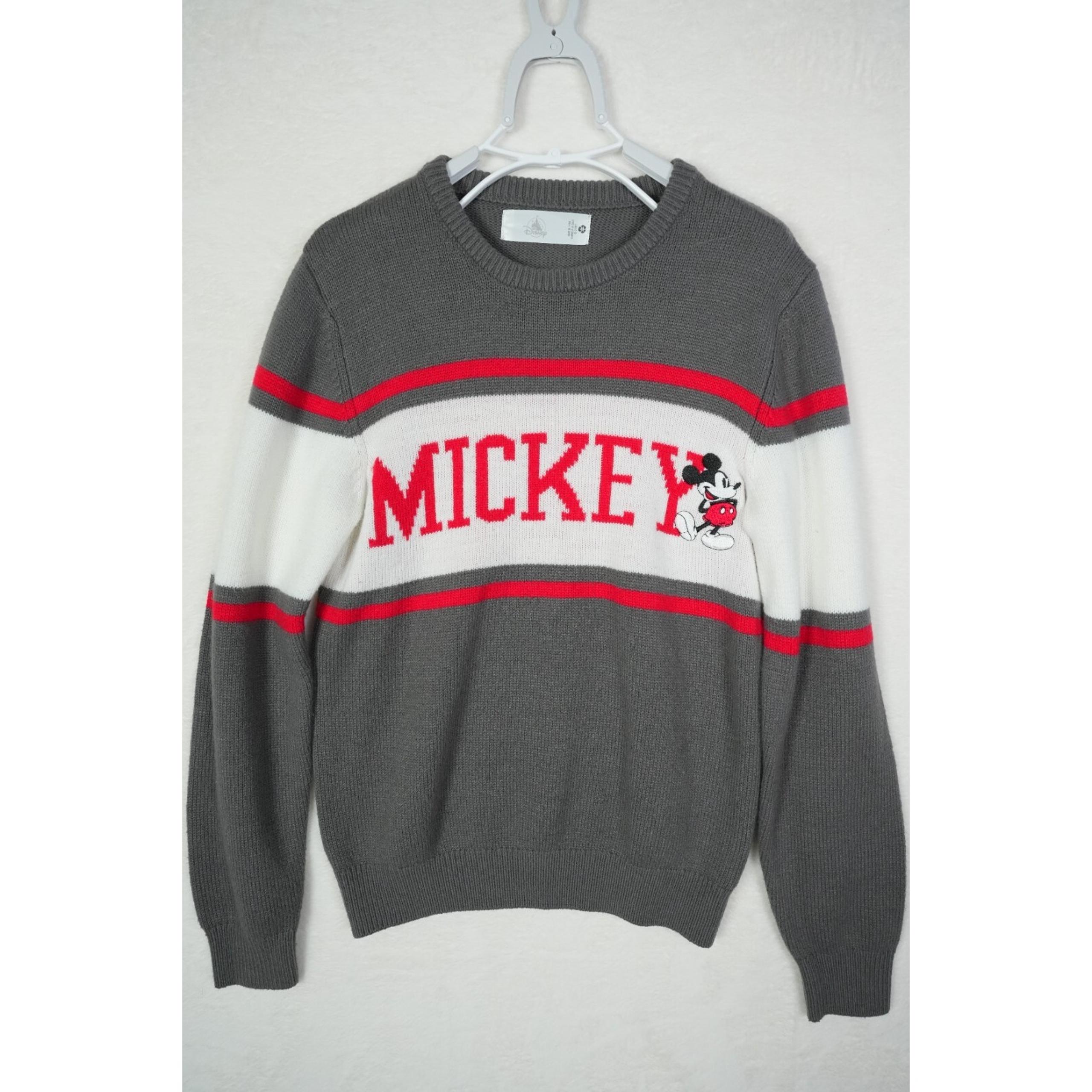 Disney Mickey Sweater Gray Women's Size L