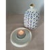 Cobalt Blue Flower Detail Tree Cut Out Lamp Ceramic Tea light Candle Holder