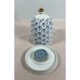 Cobalt Blue Flower Detail Tree Cut Out Lamp Ceramic Tea light Candle Holder