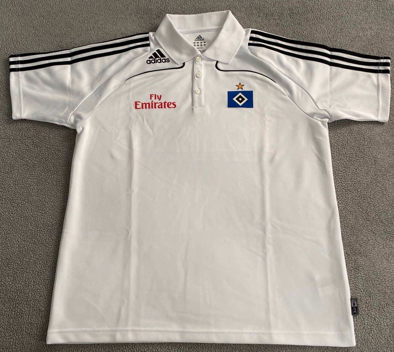 HAMBURGER HAMBURG SV ADIDAS 2008/2009 HSV POLO SHIRT LARGE MEN