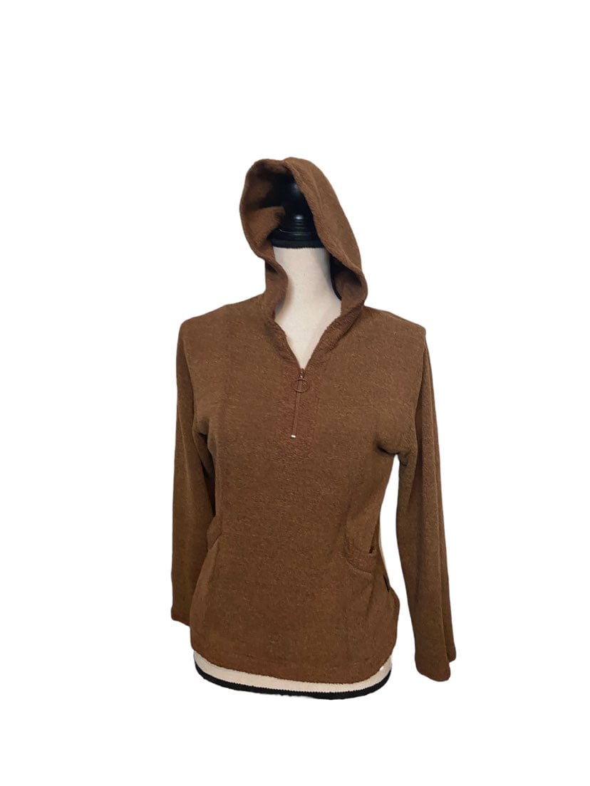 Prana mustard yellow hoodie w/kangaroo pocket size small.