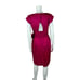 Vintage 80s Silk Dress Women's Medium Fuchsia Pink Cutout Ruched Waist Cocktail