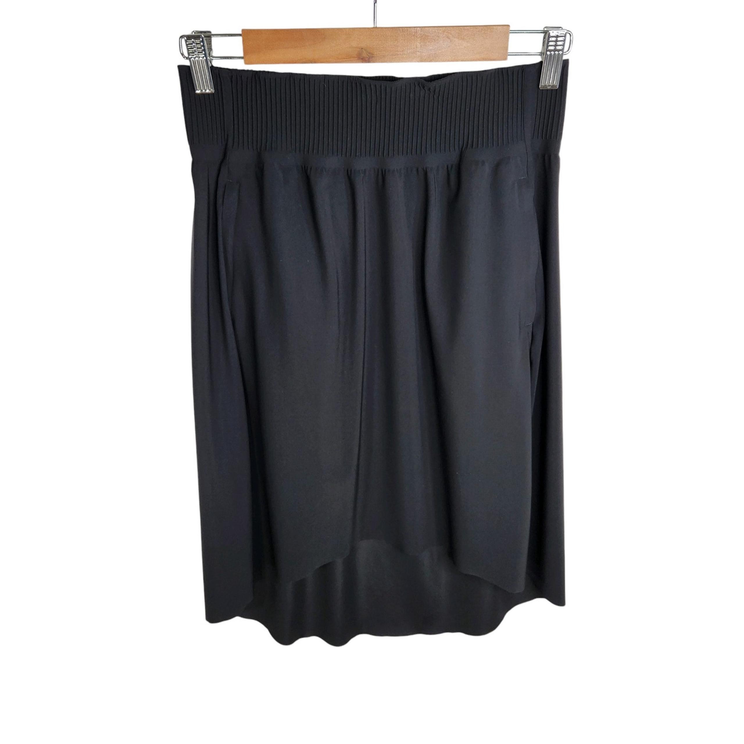 Athleta Cosmic Skirt Hi Low Elastic Waist Women's XS Black