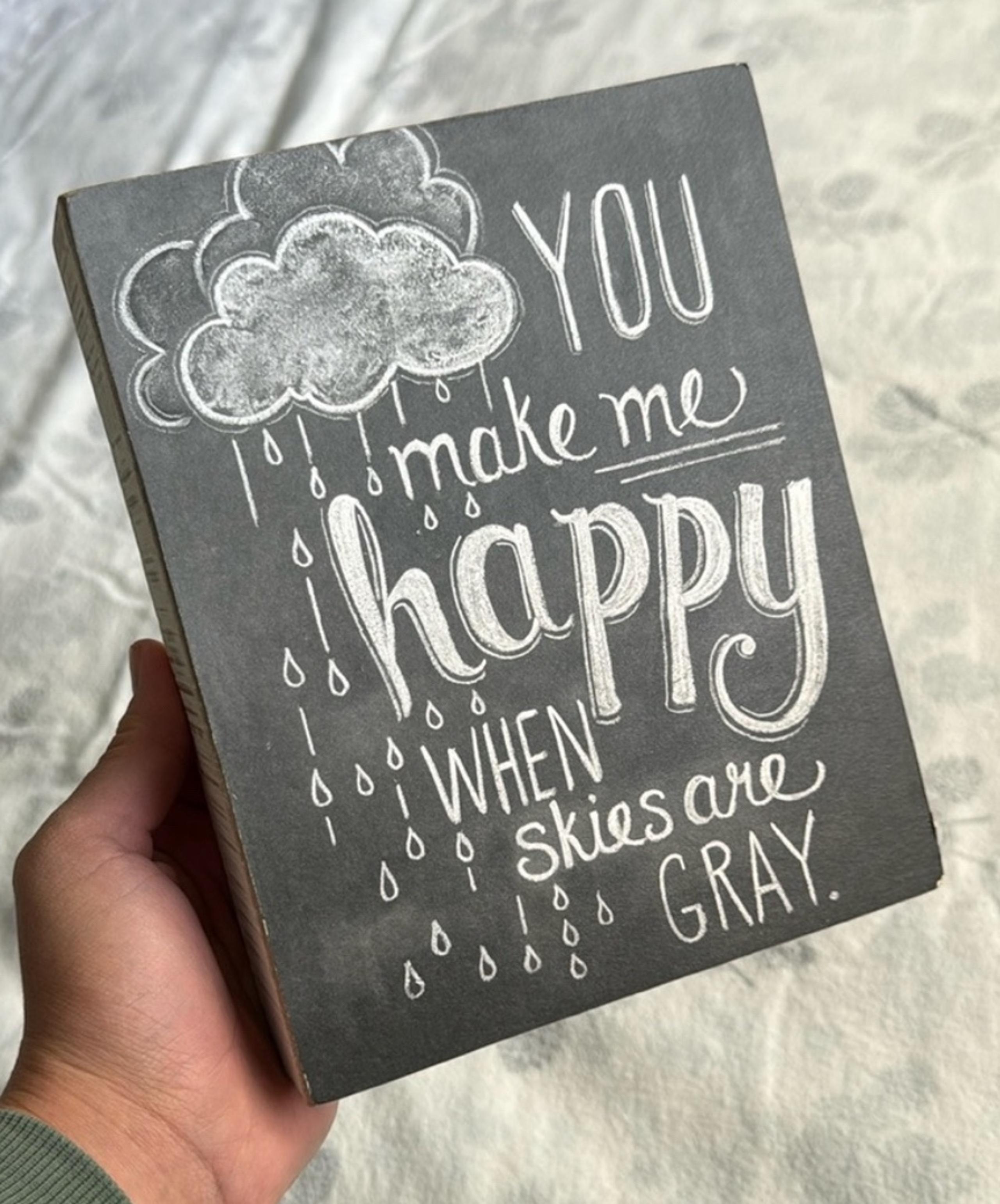 You Make Me Happy Chalk Sign