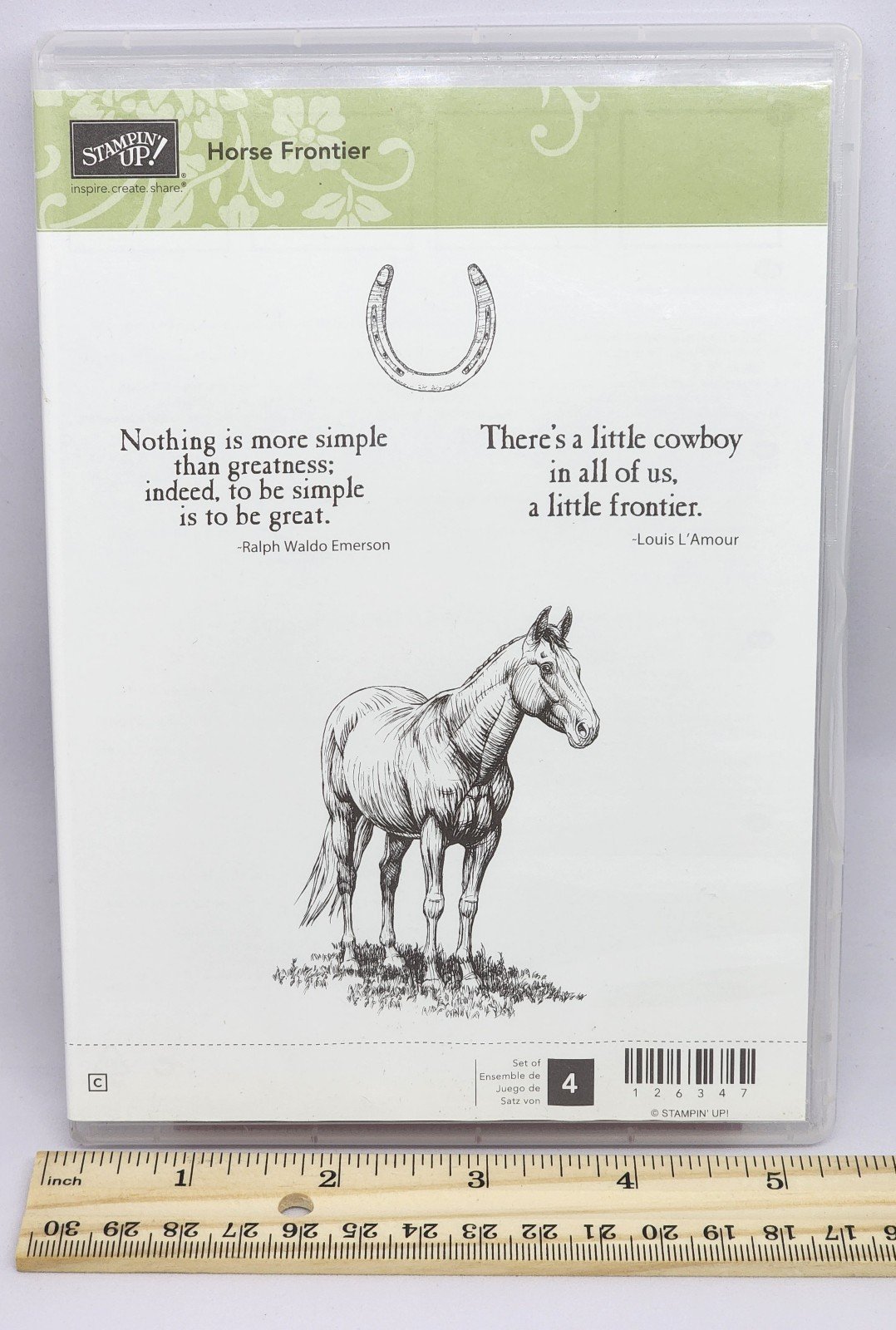Rare Stampin Up Horse Frontier stamp set