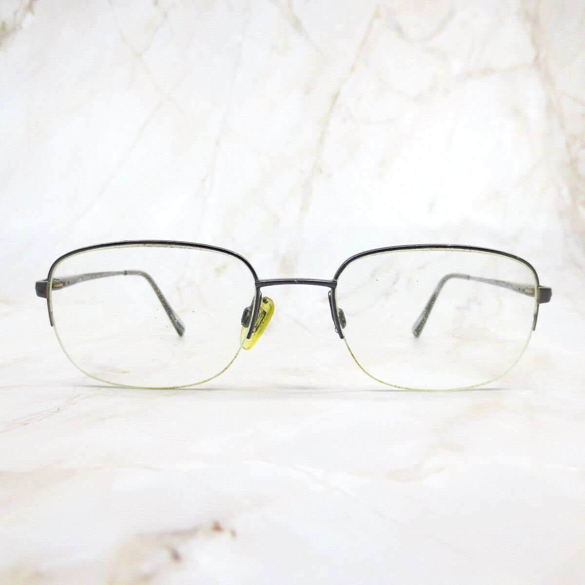 Charmant Eyeglasses Frame CH8166 GR Mens Gray Metal Rectangle Half Rim 53-20-140