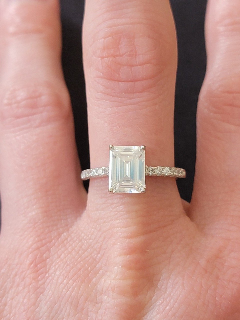 3 carat moissanite ring