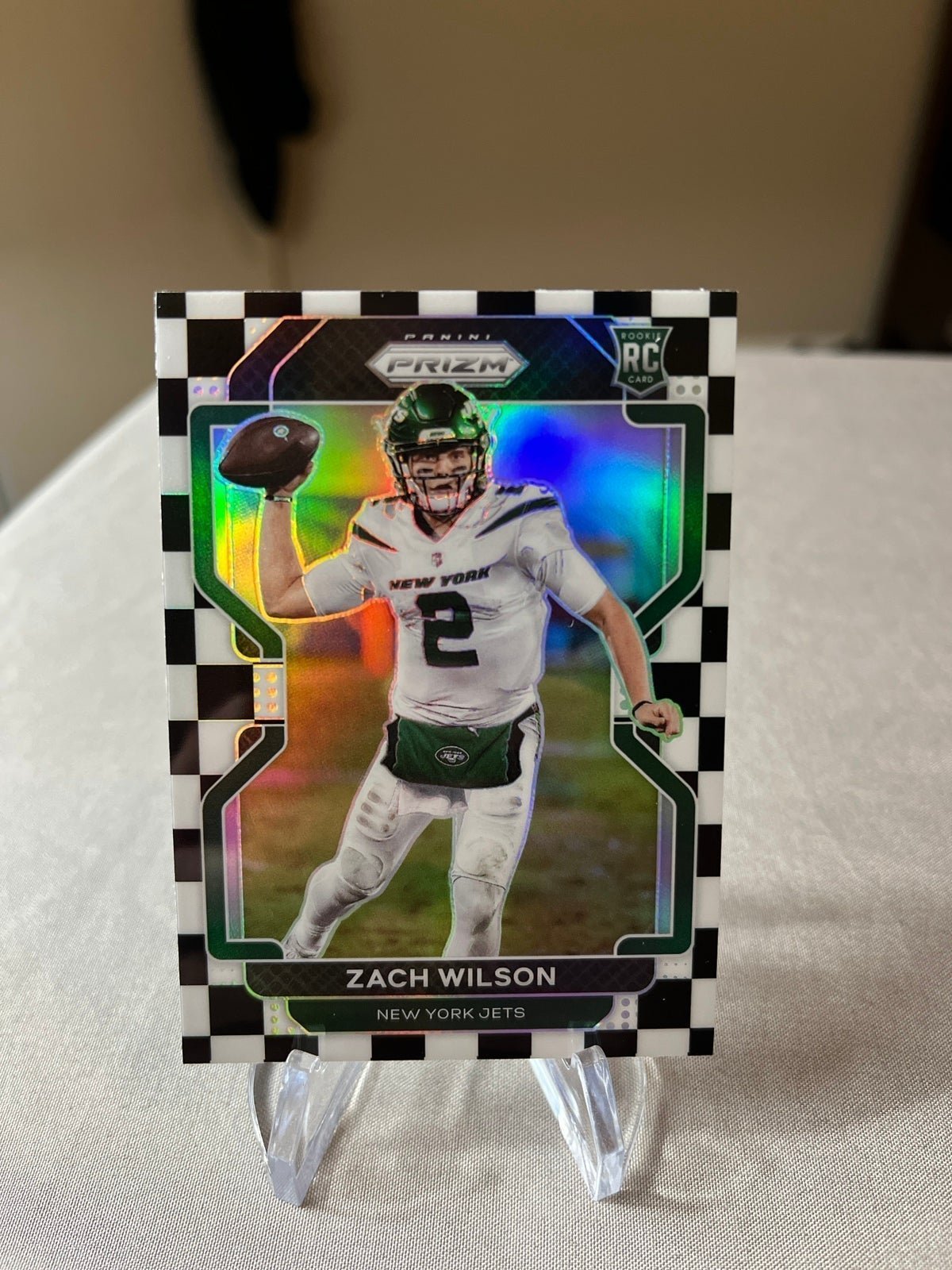 2021 Panini Prizm Football New York Jets Zach Wilson RC Checkerboard SP