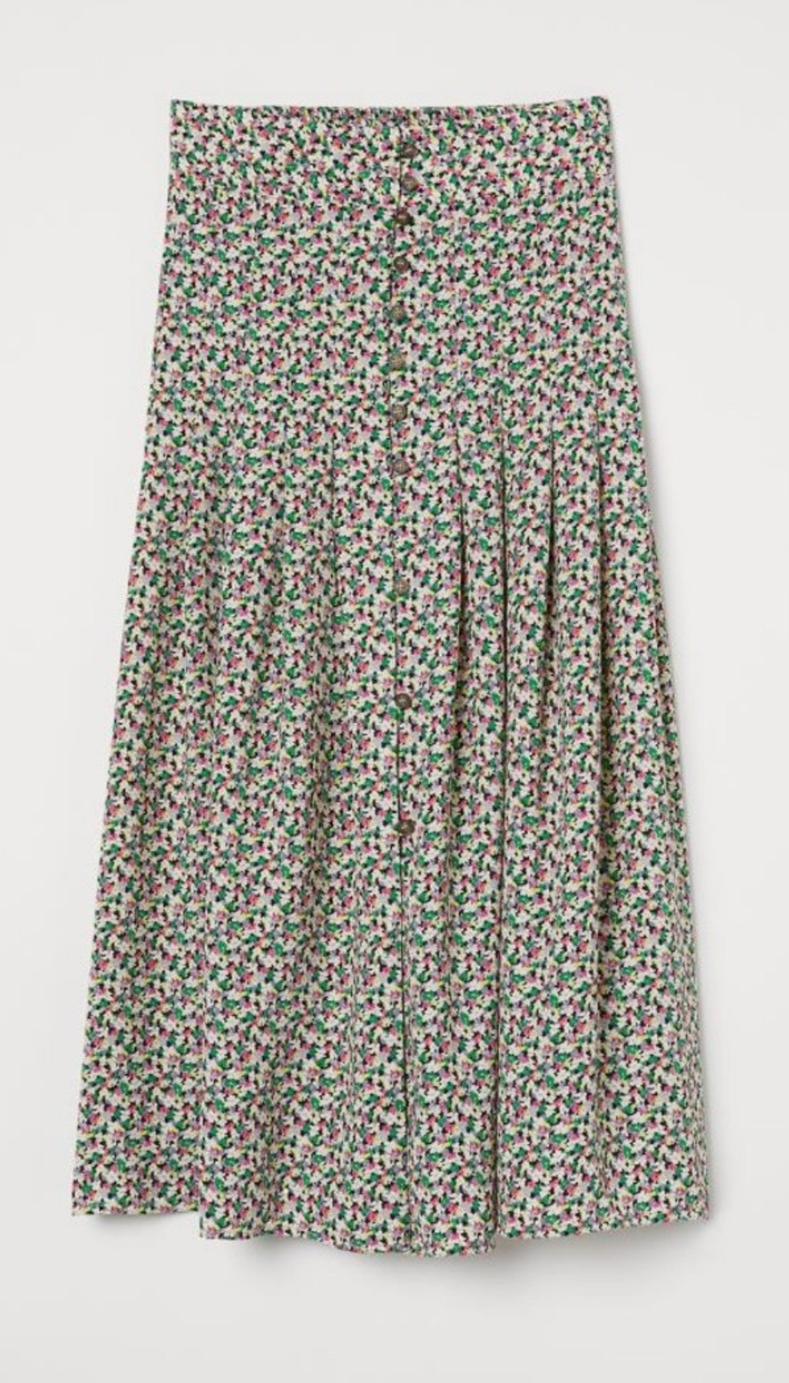 H&M Floral Pleated Skirt