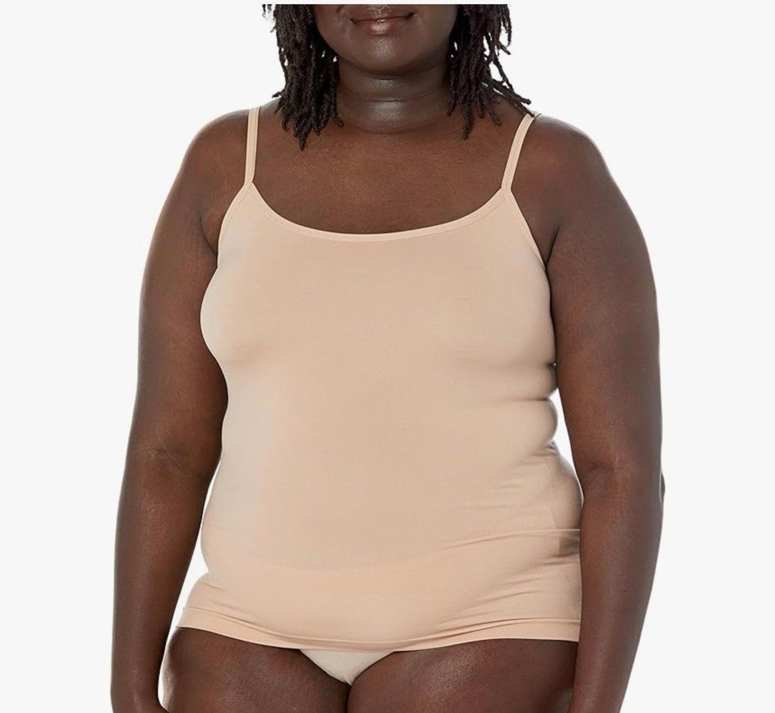 Women's Plus Size Cami Strappy Seamless size 30/32 nude beige cotton