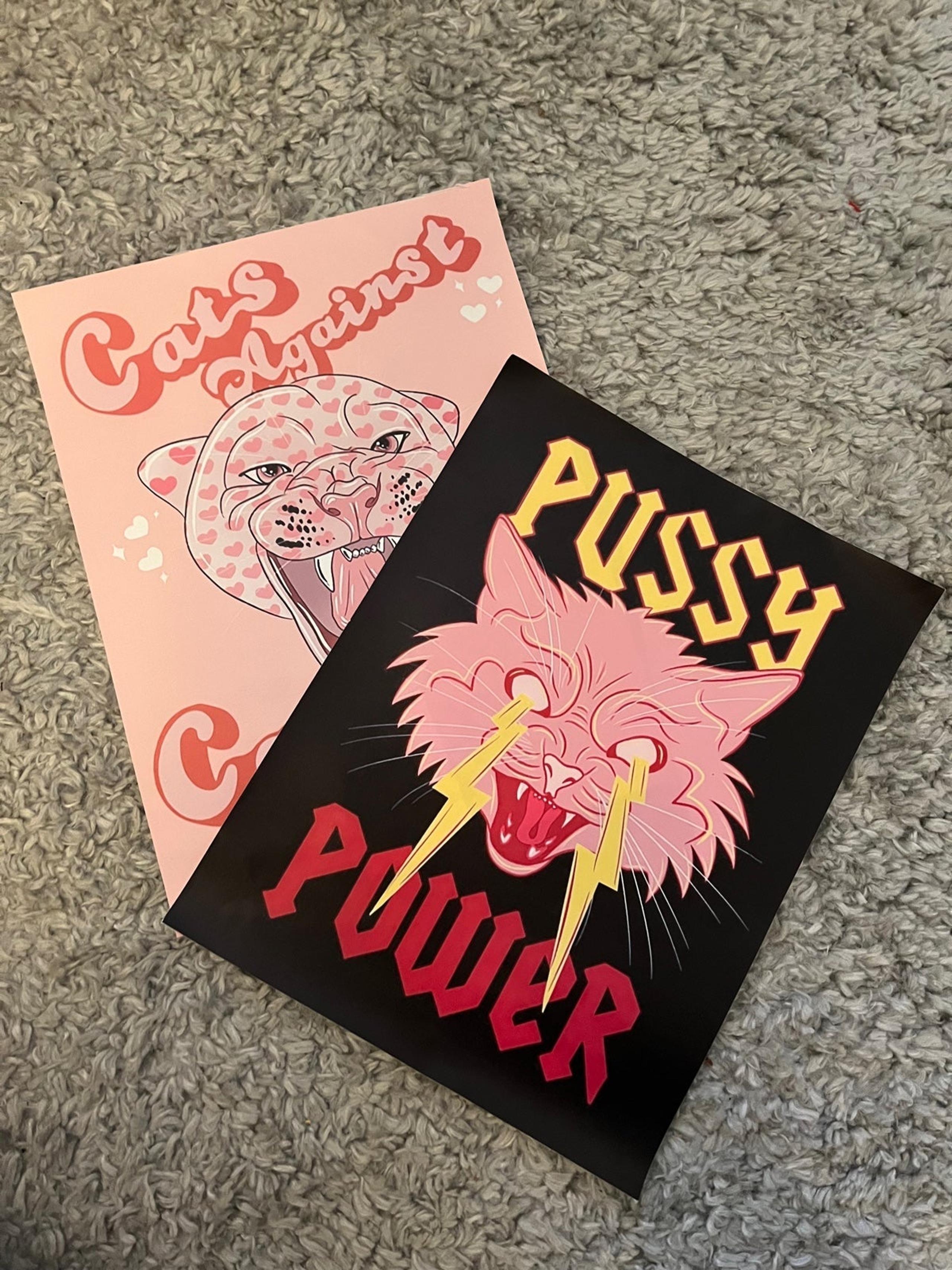 2 Feminist Cat Posters