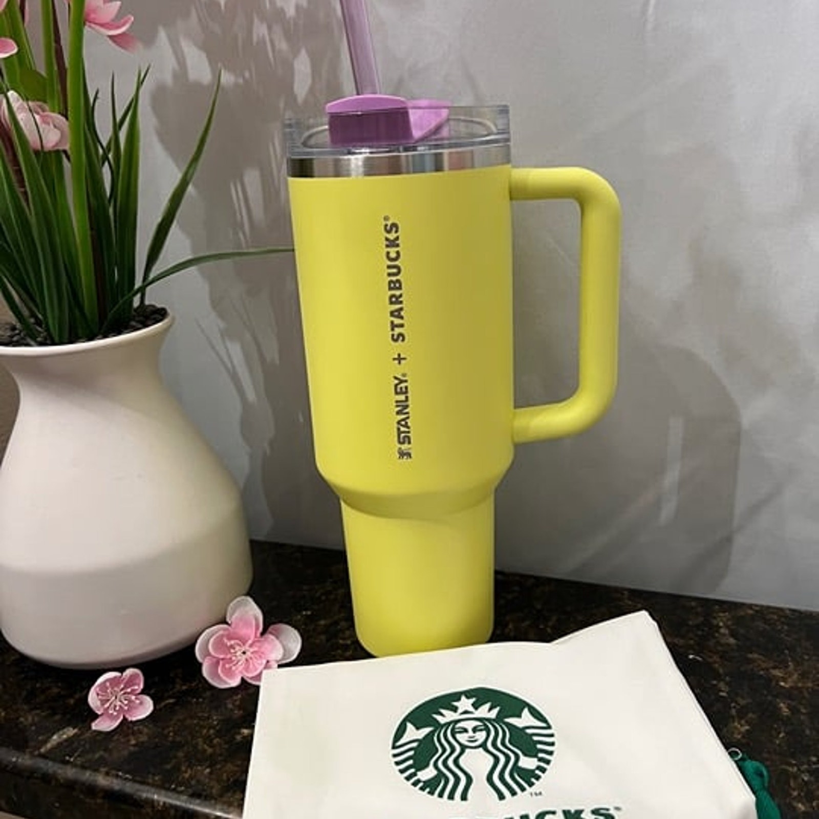 Starbucks Stanley Lime Purple Thailand Release 40oz Tumbler