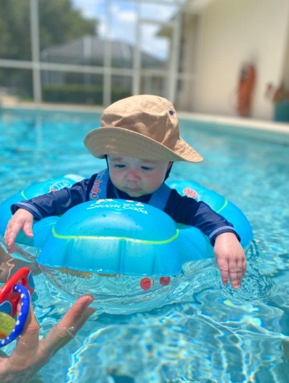 Baby Swim Float Kids Inflatable Swimming Ring with Safety Support Bottom