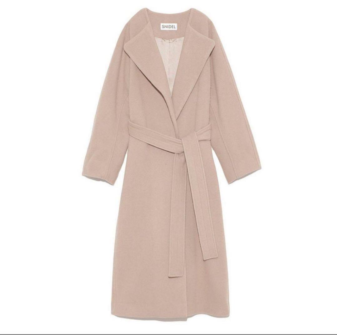 SNIDEL Beige Long Coat Cashmere Wool