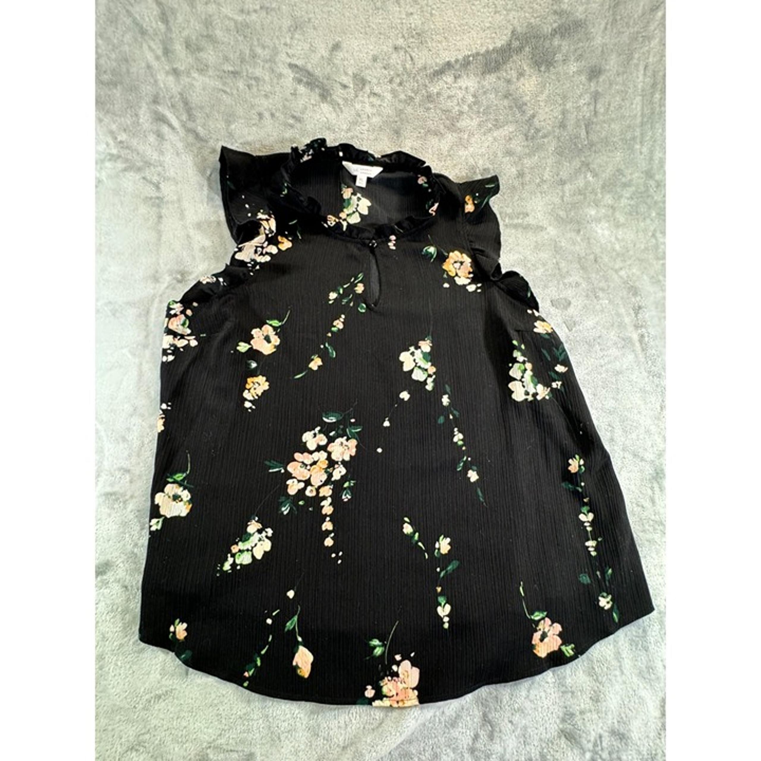 LC Lauren Conrad's Blouse Women's XL Flutter Sleeve Button Front