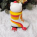 ❤️ Blue Sky Clayworks HELLO KITTY ROLLER DERBY Ceramic Figurine 8.5 Tall NEW!