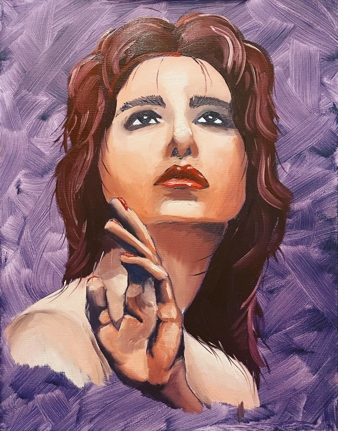 Original Oil on Canvas Painting of Woman