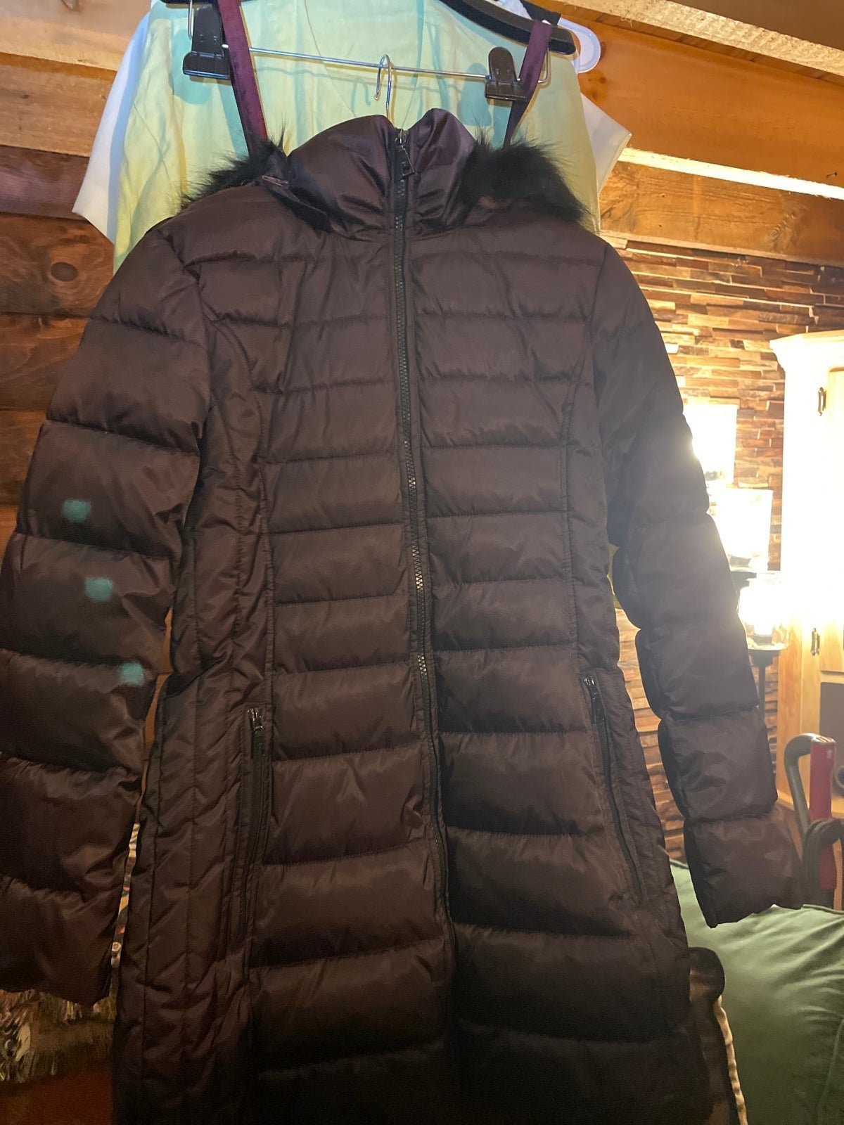 Down Tahari Black Plum Winter Jacket