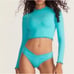 LOVESHACKFANCY X HURLEY - RHINESTONE LONG SLEEVE RASHGUARD