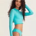 LOVESHACKFANCY X HURLEY - RHINESTONE LONG SLEEVE RASHGUARD