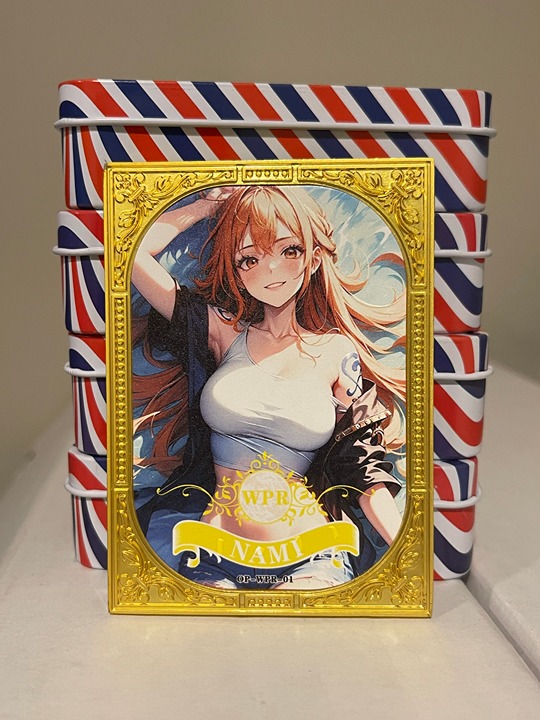 One Piece Nami Heavy Metal Waifu Holo Serial Card