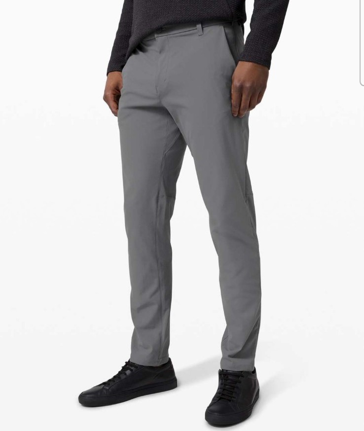 Lululemon Mens Commission Classic-Fit Pant Asphalt Grey Size 32