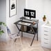 Small Computer Desk 27.5in Compact Tiny Study Desk with Storage & Monitor Stadn