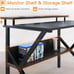 Small Computer Desk 27.5in Compact Tiny Study Desk with Storage & Monitor Stadn