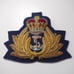 Vintage Embroidered Sew On Nautical Crown Crest Patch