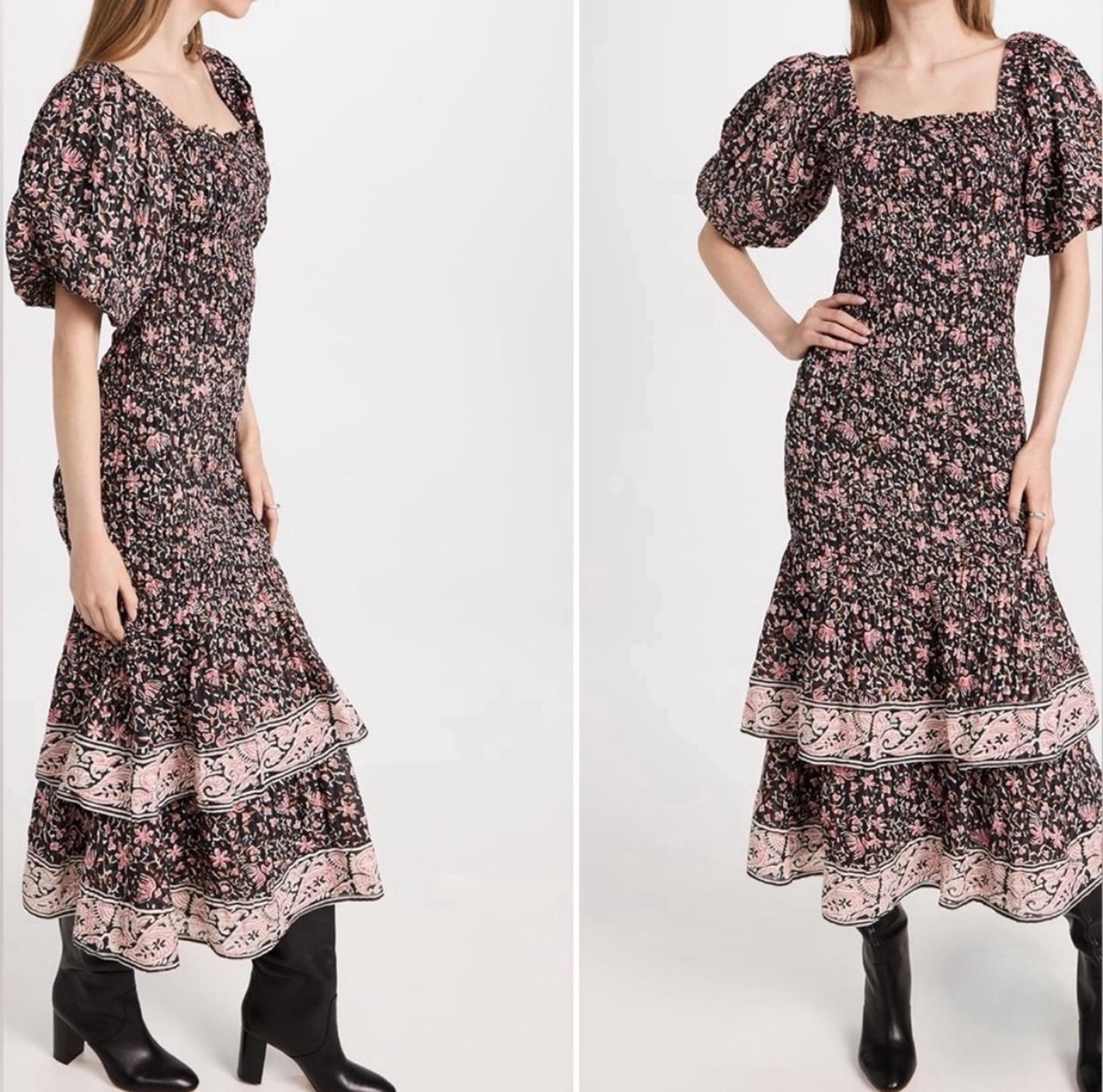 Cleobella Adelyn puff sleeve dress womens XS new with tags