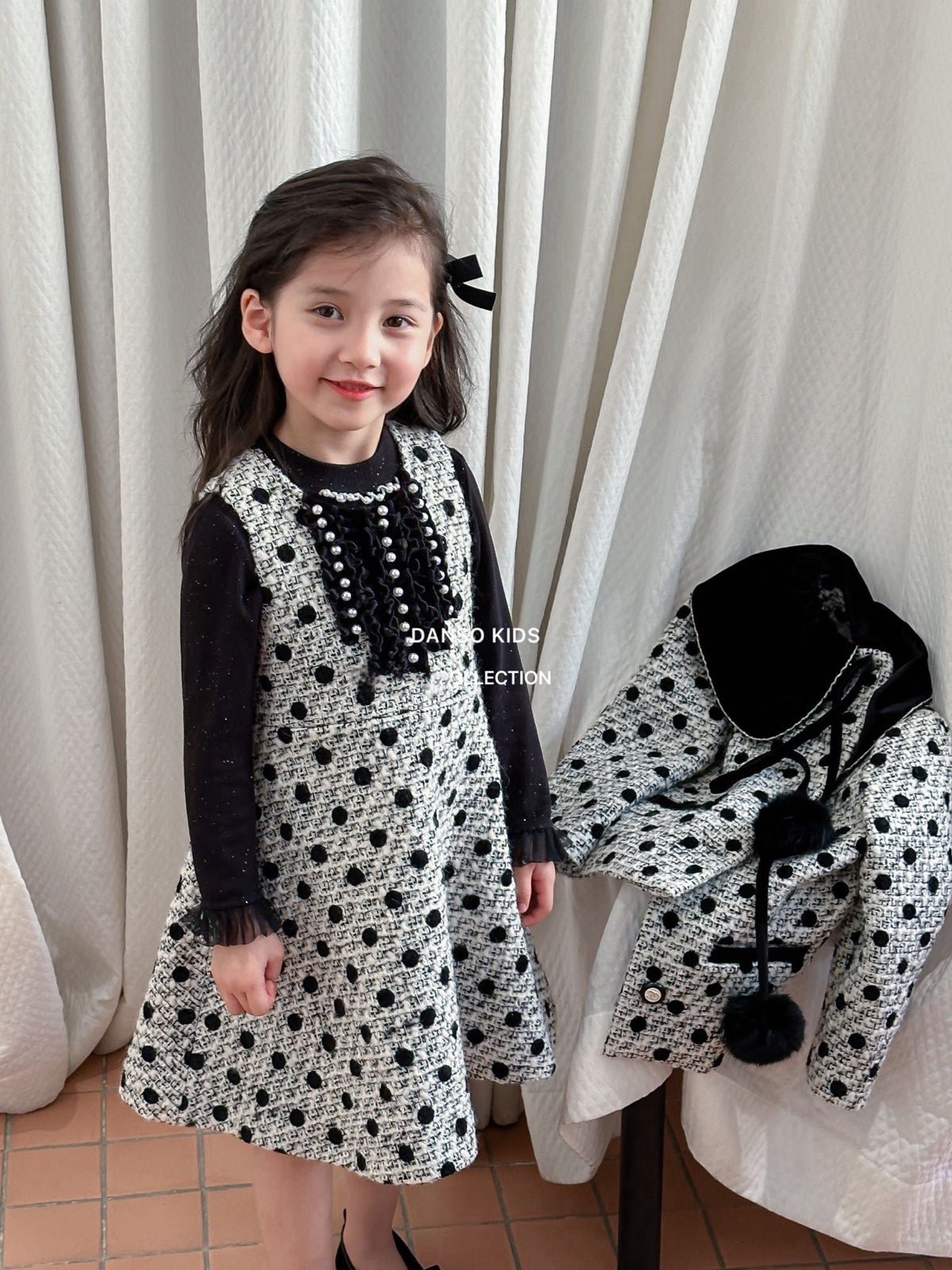 Girls princess tweed dress set NEW