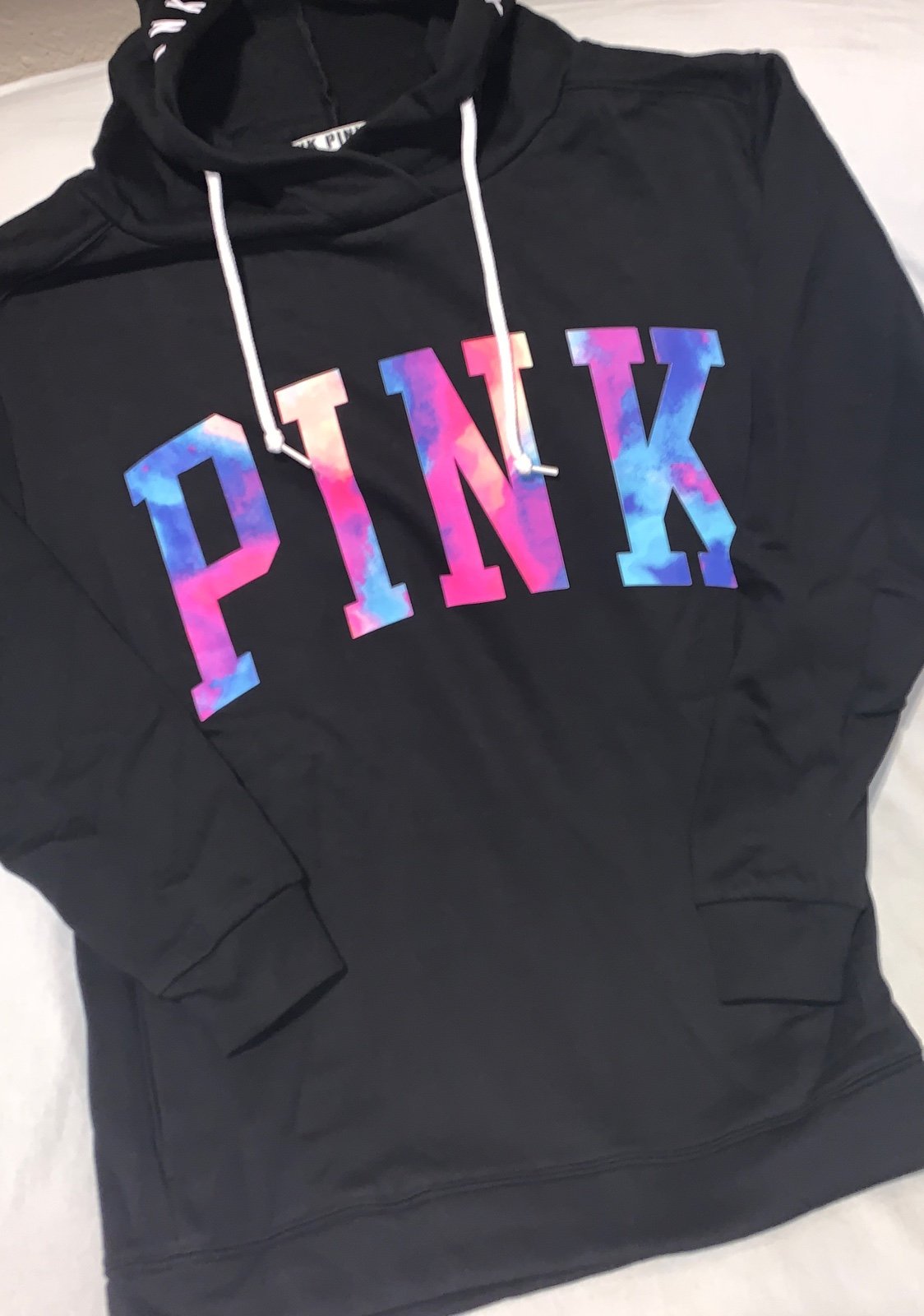 PINK XS watercolor hoodie