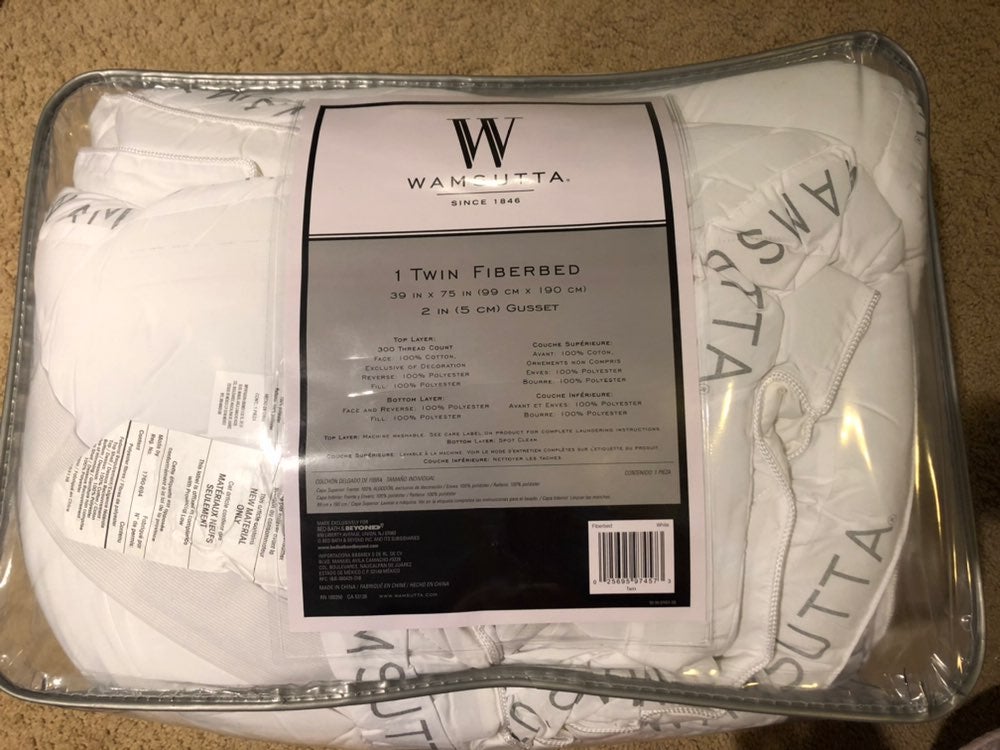 Wamsutta Twin Fiberbed mattress topper
