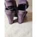 MIA Shoes Womens 7-1/2 Suede Refine Suede 4 inch block heels Peep Toe Platforms