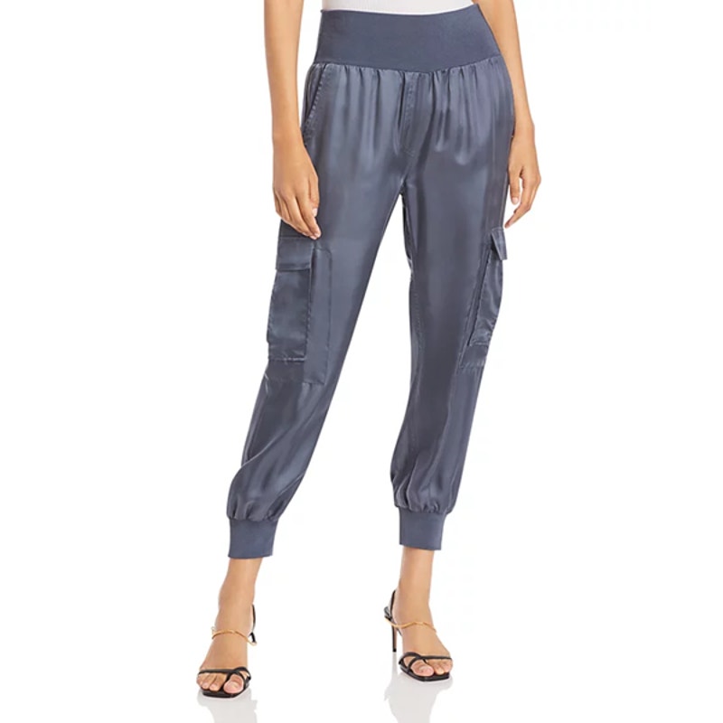 Cinq a Sept Giles Satin Jogger Pants Shadow Size XS