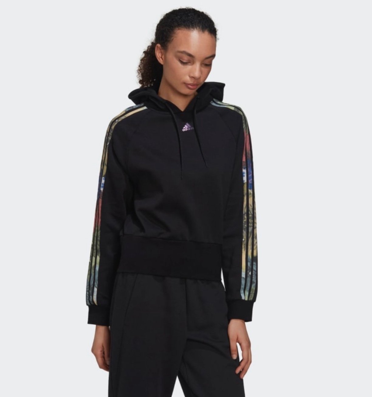 Adidas Women’s Essentials Allover Print Hoodie NWT XL