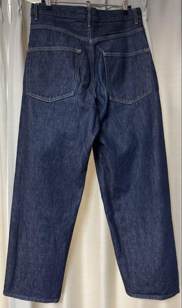 AURALEE HARD TWIST DENIM WIDE PANTS SIZE 28