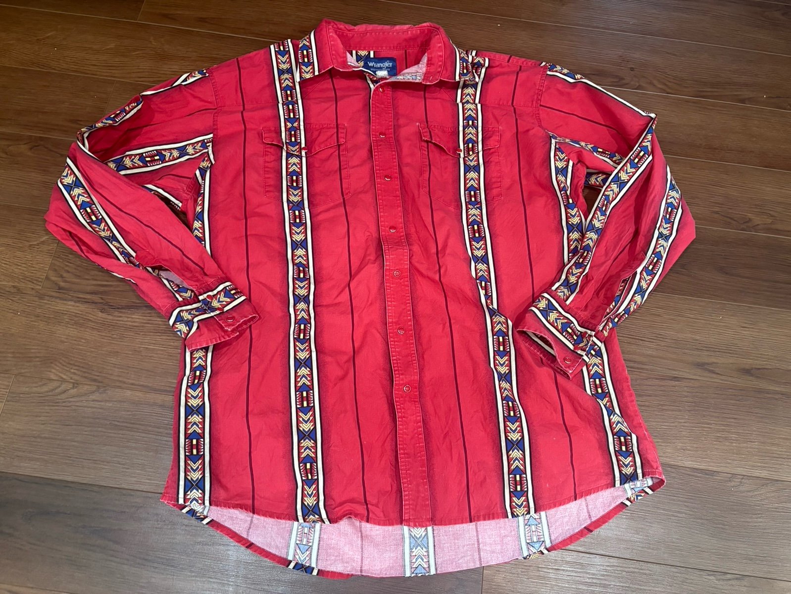 Vintage Wrangler Pearl Snap Western Shirt - Men’s 2XL ( XXL ) - Red