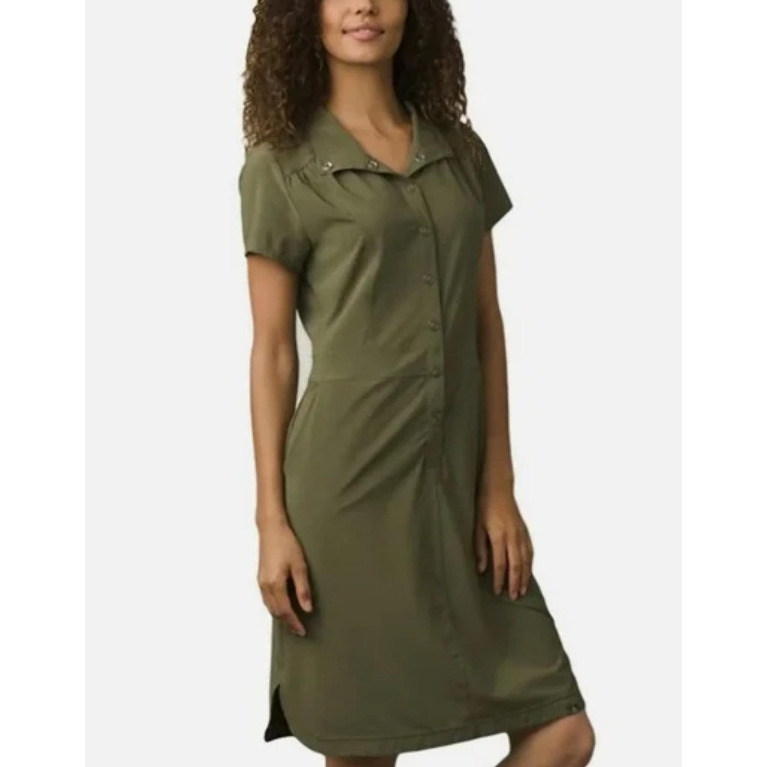 PrAna Shadyn Dress Women S Cargo Green Polyester Outdoors Gorpcore Hiking