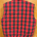 Branded Lion Quilted Buffalo Check Plaid Zip Up Vest ~ Red/Black ~ Men Large