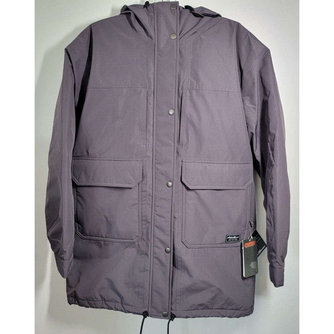 Eddie Bauer WeatherEdge Rainfoil Insulated Parka Men's S Gray