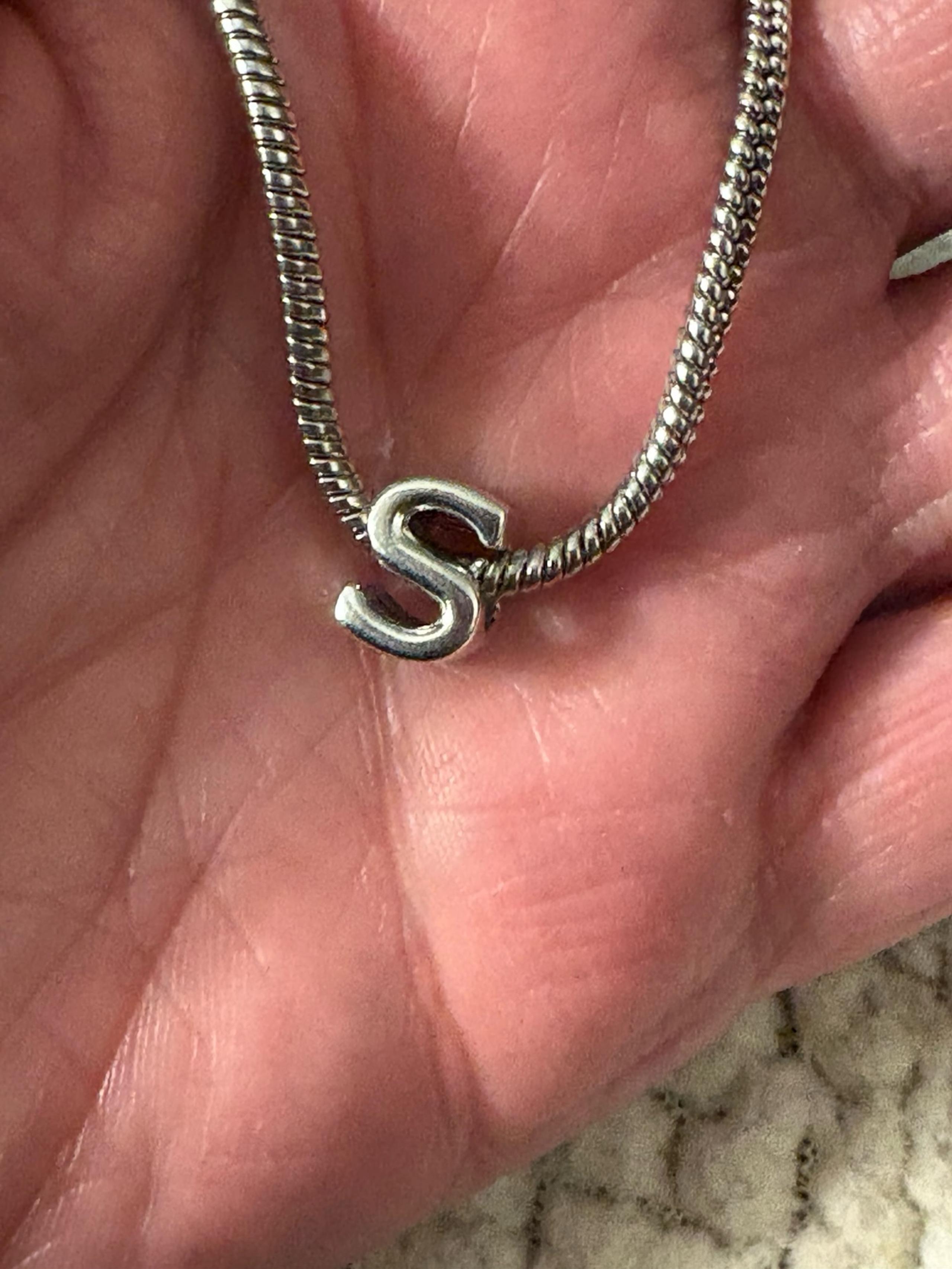 S Charm-For Bracelet-The Letter S is Two sided initial that’s different of