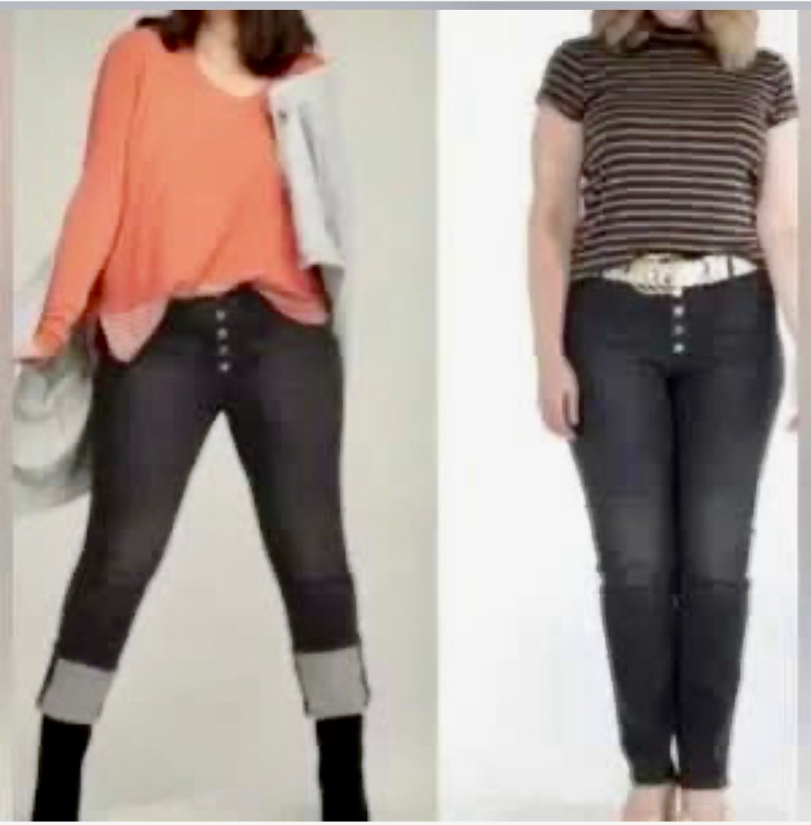 CAbi NWT Button-Fly Straight Jeans in Carbon