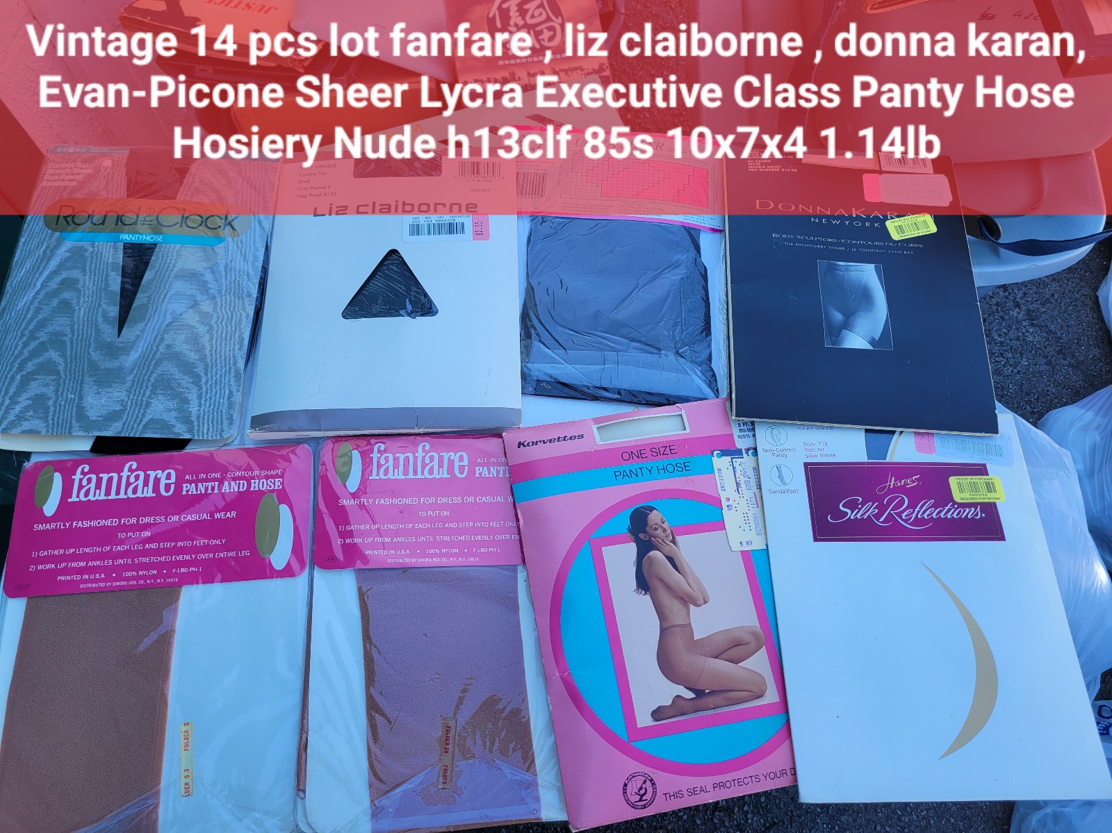 Vintage 14 pcs lot fanfare , liz claiborne , donna karan, Evan-Picone Sheer Lycr