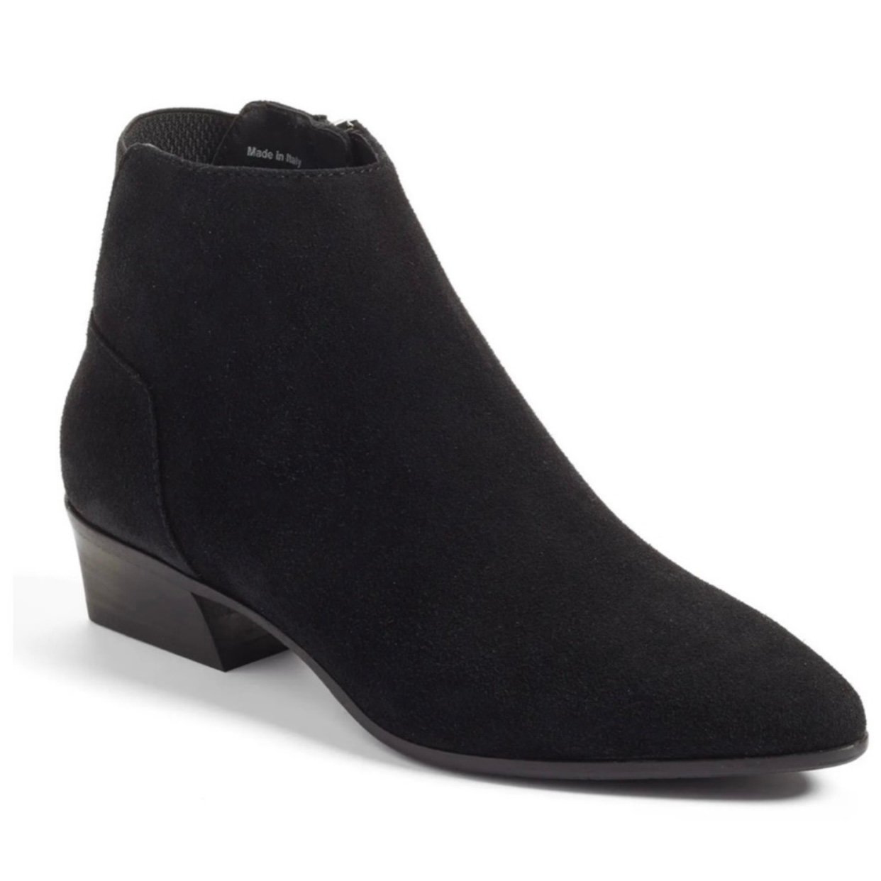 Aquatalia Black Franca Suede Ankle Boot Size 11