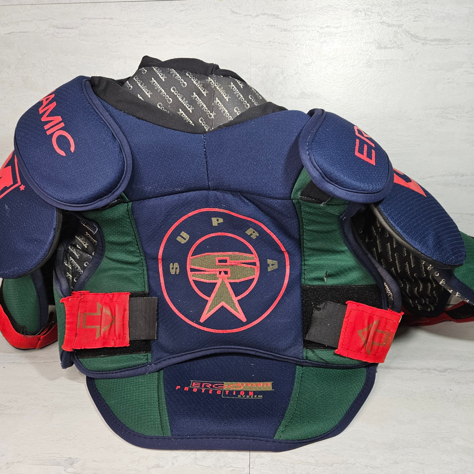 Vintage CCM SUPRA 610 Hockey Shoulder Pads Ergo Dynamic 80s 90s Costume RARE
