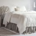 Linen Dust Ruffle Bed Skirt Stone Washed Super Soft Queen King Twin Full Double