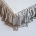 Linen Dust Ruffle Bed Skirt Stone Washed Super Soft Queen King Twin Full Double