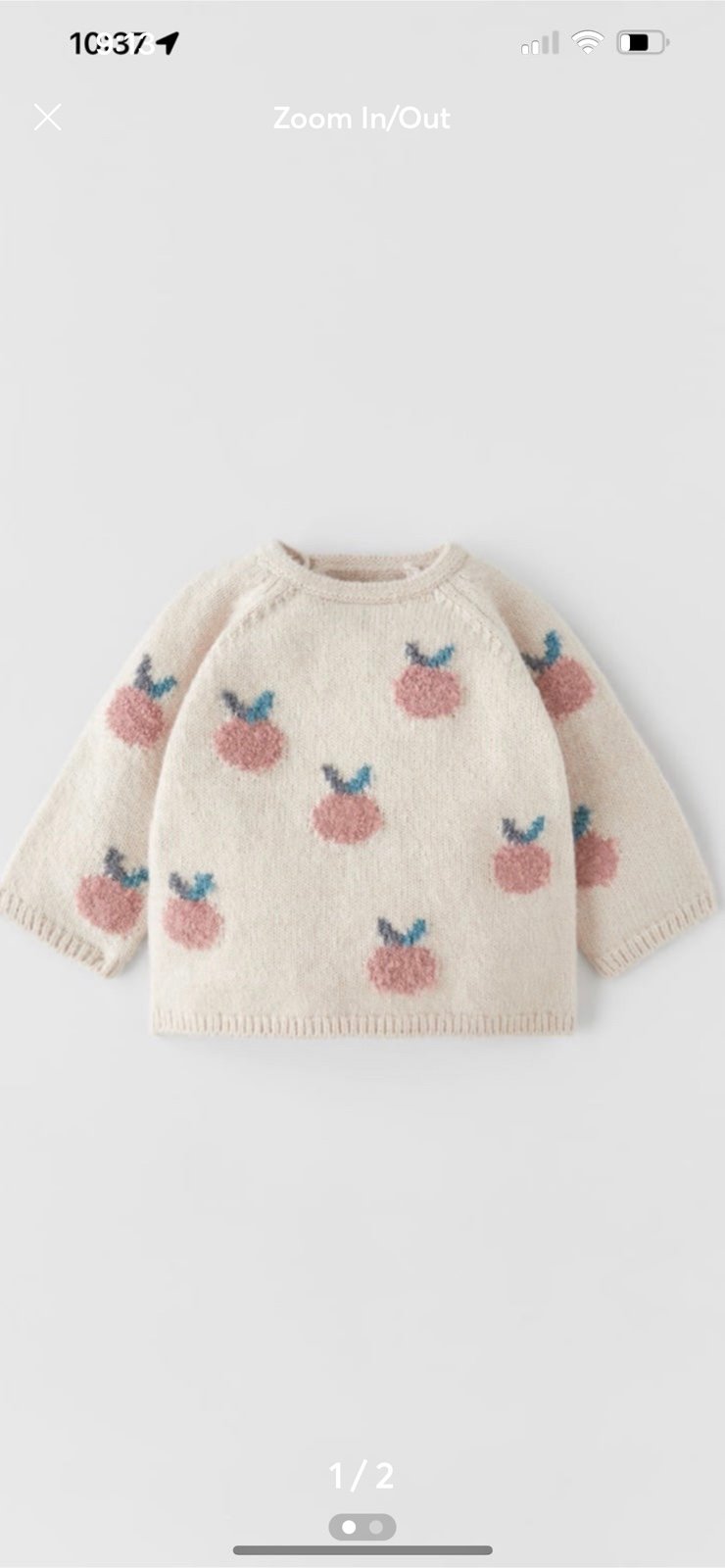 zara new sweater sz 3-6 m